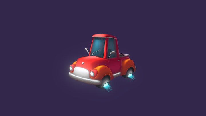 Hover Pickup Truck 3D Model