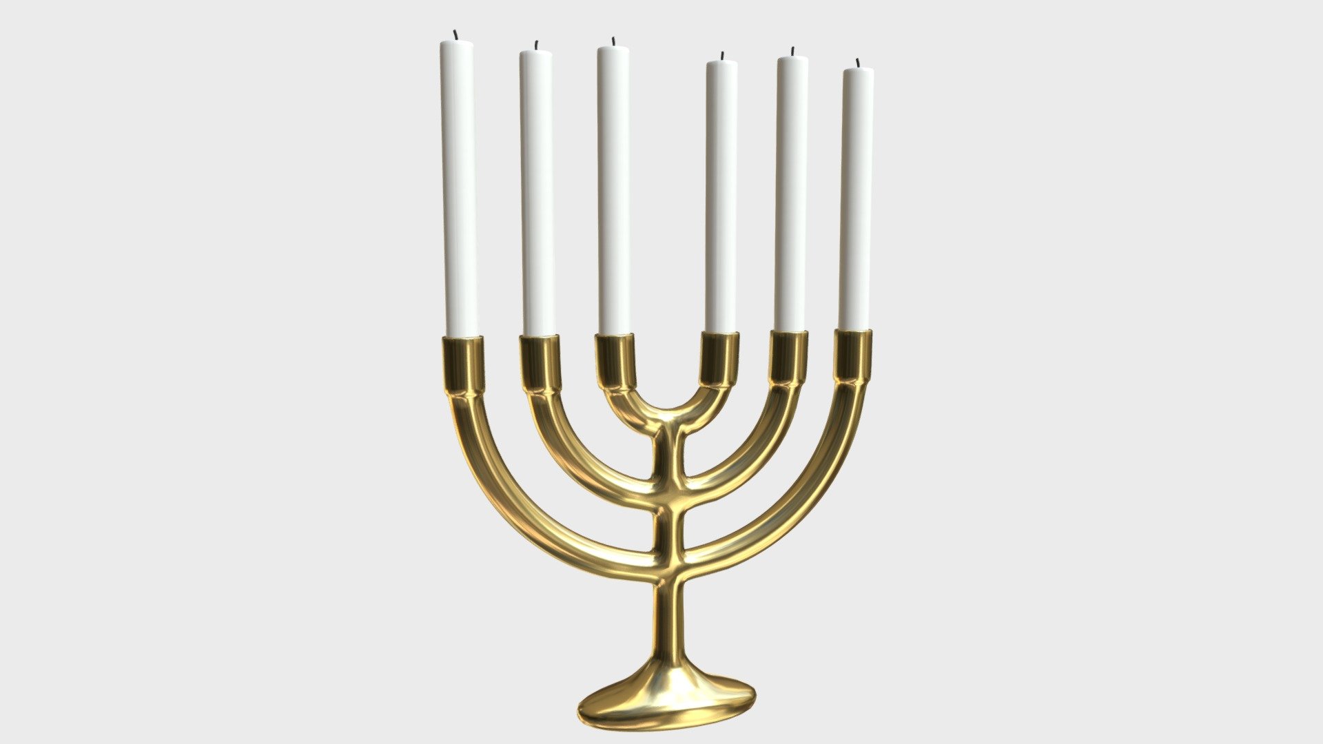 Menorah Buy Royalty Free 3D model by [f804c2b