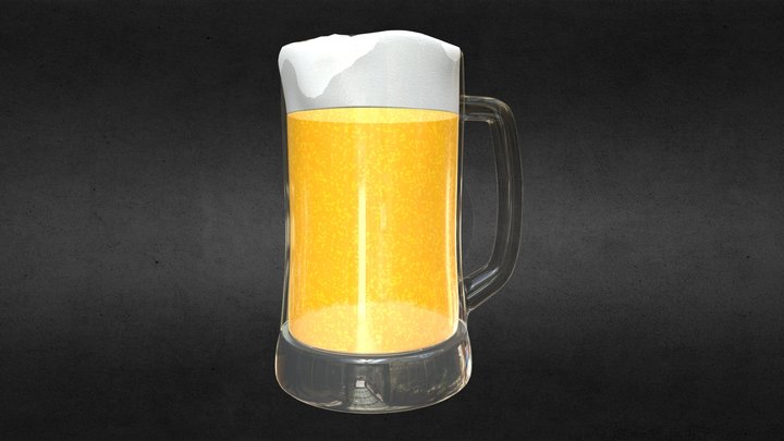 Glass Mug Beer 2 3D Model