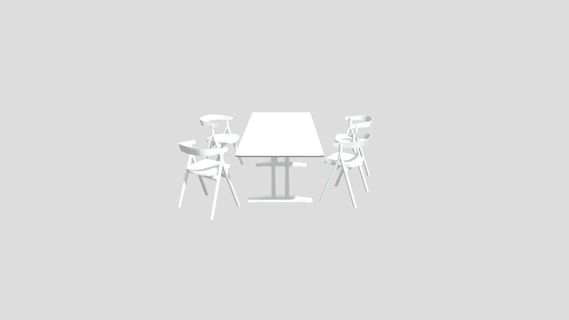 Table Chair Dining Set 1 — Sketchfab embed 3D viewer