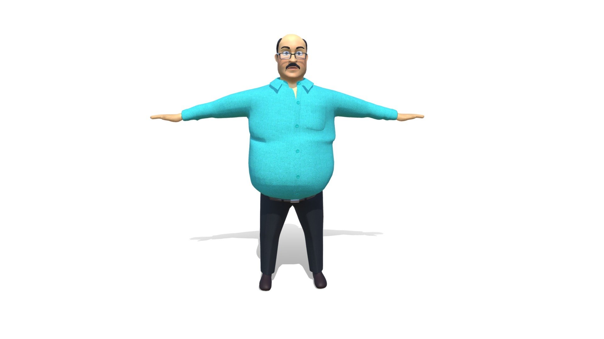 Old Uncle dancing Character