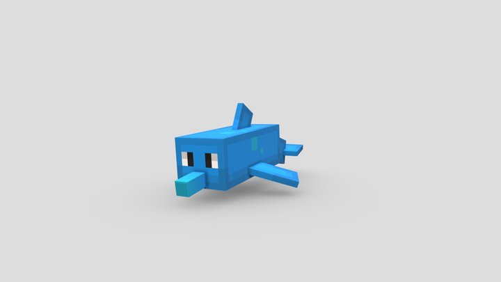 Minecraft Dolphin 3D Model