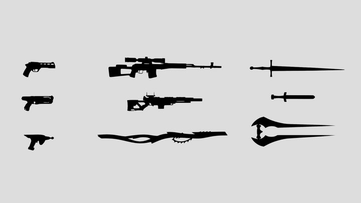 Xyz HW Silhouette 3D Model
