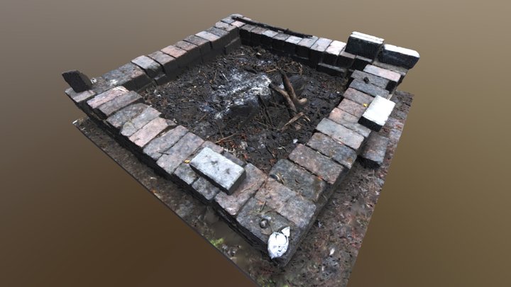 Brick Firepit 3D Model