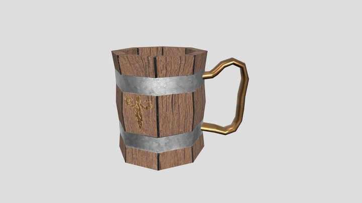 Wooden Mug 3D Model