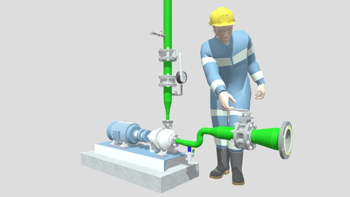 CENTRIFUGAL PUMP | BOMBA CENTRÍFUGA 3D Model