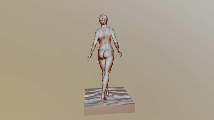 Girl In The Water 3D Model