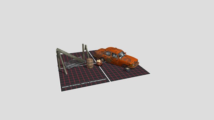 DAE 5 Finished props - Haunted Grandma House 3D Model