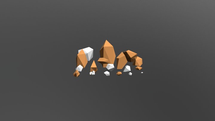 Low Polly Rocks 3D Model