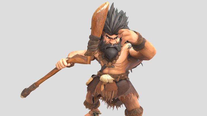 Drunk Caveman - Carl Stella 3D Model