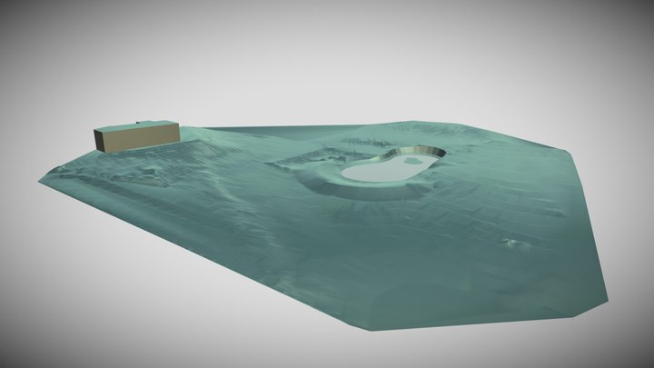 Marie 2 - Modele topographique 3D - Bassin d'eau 3D Model