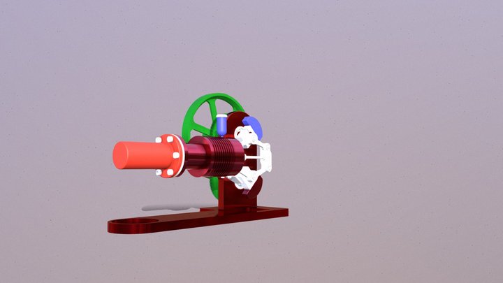 Motor Estirling V22 3D Model