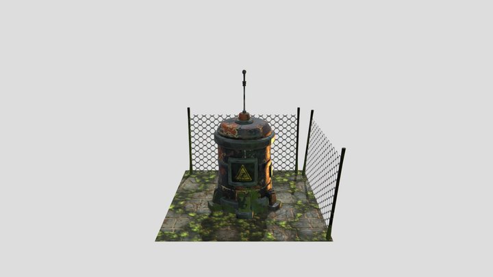 Abandoned Energy Structure - Textured by me 3D Model