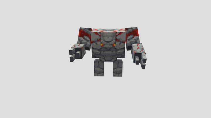 Redstone Golem - Minecraft Heroes 3D Model