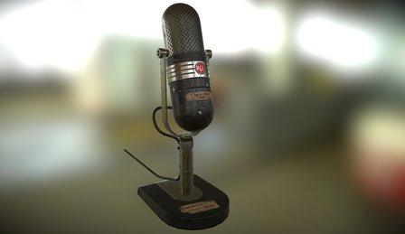 Old radio Mic 3D Model