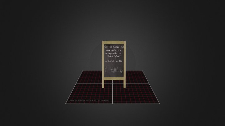 Examen 3D Prop ChalkBoard 3D Model