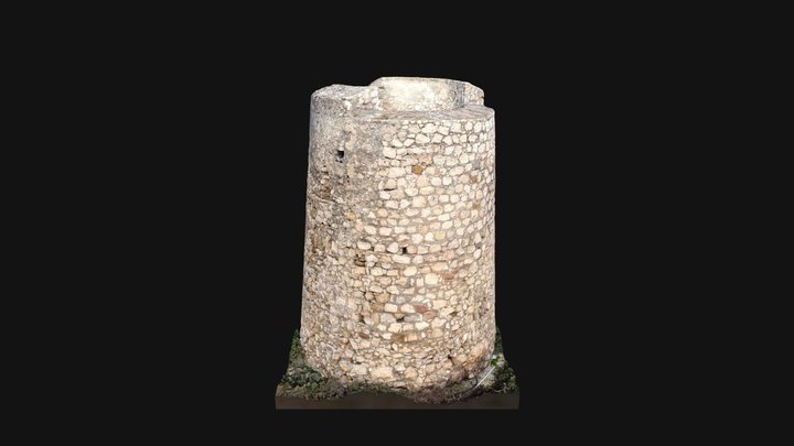 Torre di Mezza Spiaggia, Poetto (Close-up) 3D Model
