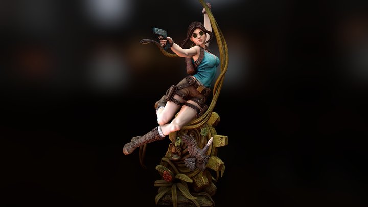 LARA CROFT IA – Gratis 3D-model STL