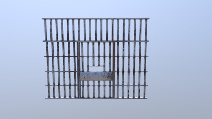 Prison cell door 3D Model