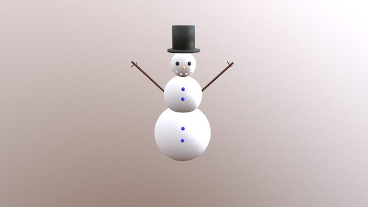 Snow man 3D Model