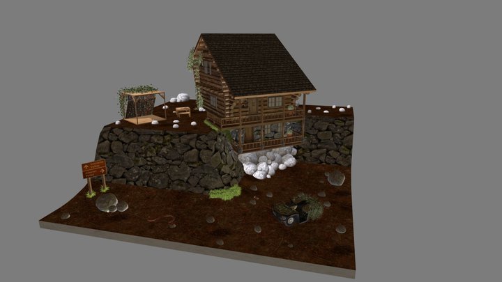 DAE Diorama - Forest loner 3D Model