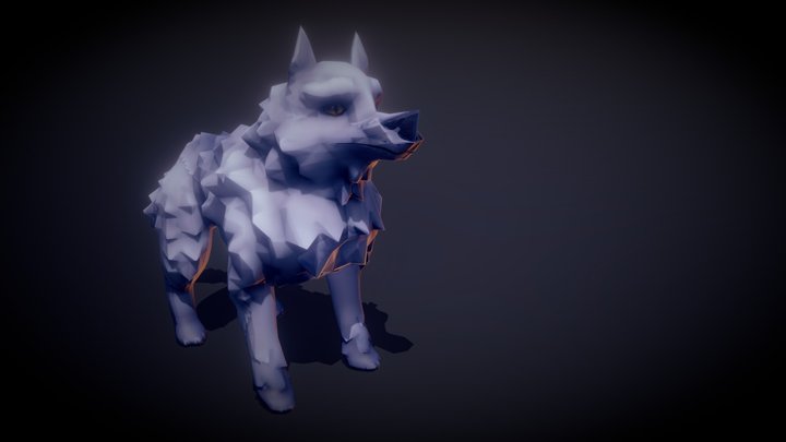 Midpoly Wolf 3D Model