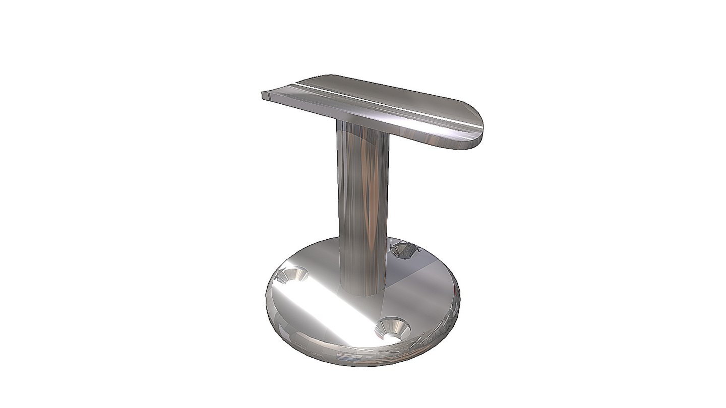 Support de main courante inox plat