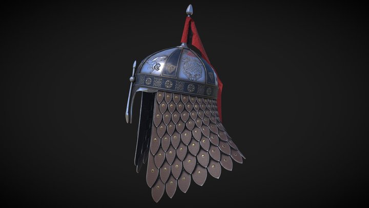 Medieval helmet 4 3D Model