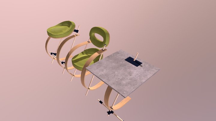 Fis Cafe Furniture 3D Model