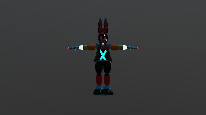 stylized springstrom fnaf oc 3D Model