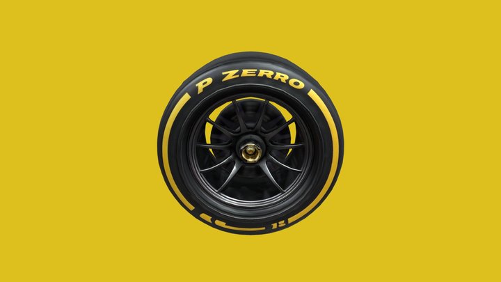 F1 wheel Low Poly 3D Model
