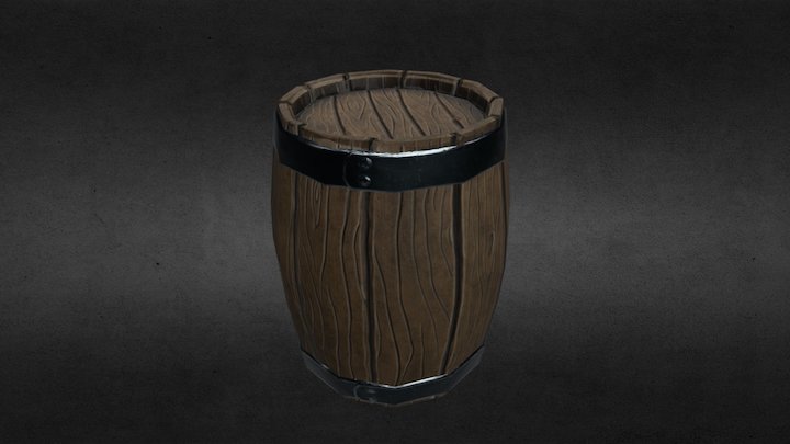 Wooden Barrell 3D Model