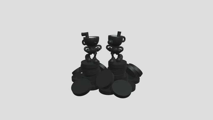 Cuphead And Mugman 3 3D Model