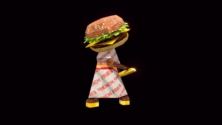 Samurai Burger [Blockbench] 3D Model