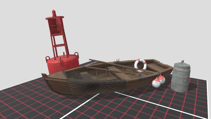 DAE 5 finished props - by the ocean 3D Model