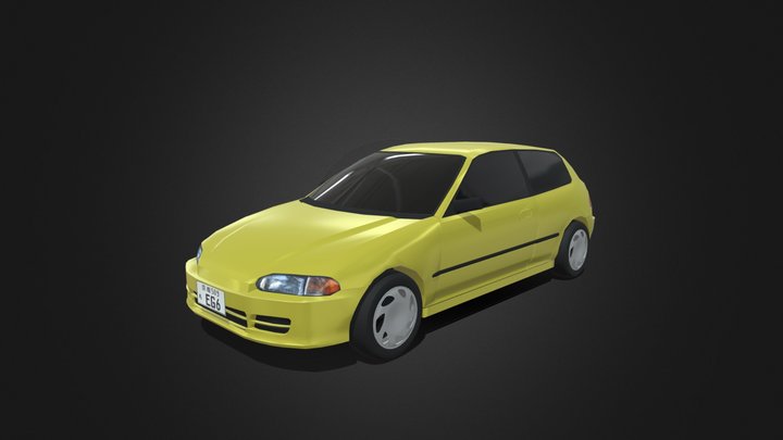 1991 Honda Civic EG6 3D Model