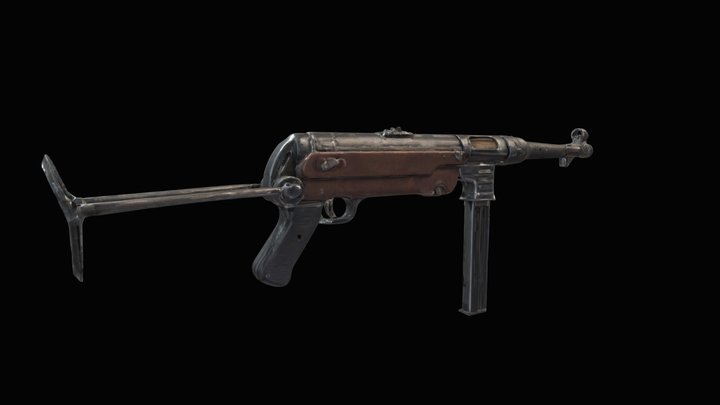 MP40 Submachine Gun 3D Model