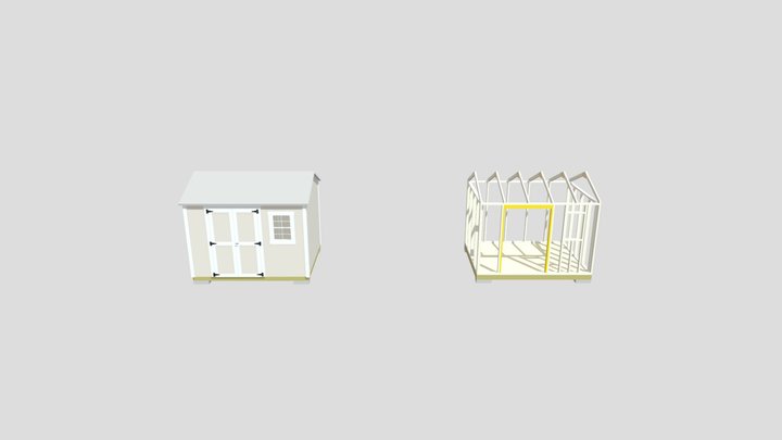 8x10 Ranch Series Shed 3D Model