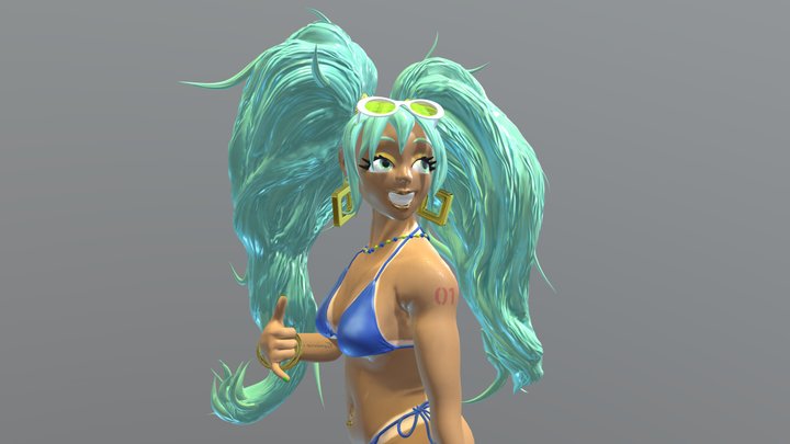 Brazilian Miku - 2nd version 3D Model