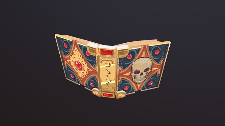 Spell Book LowPoly - HandPainted 3D Model