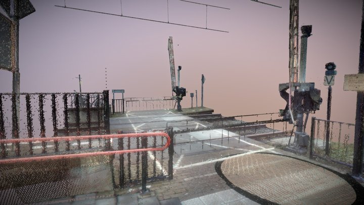Railway Crossing 3D Model