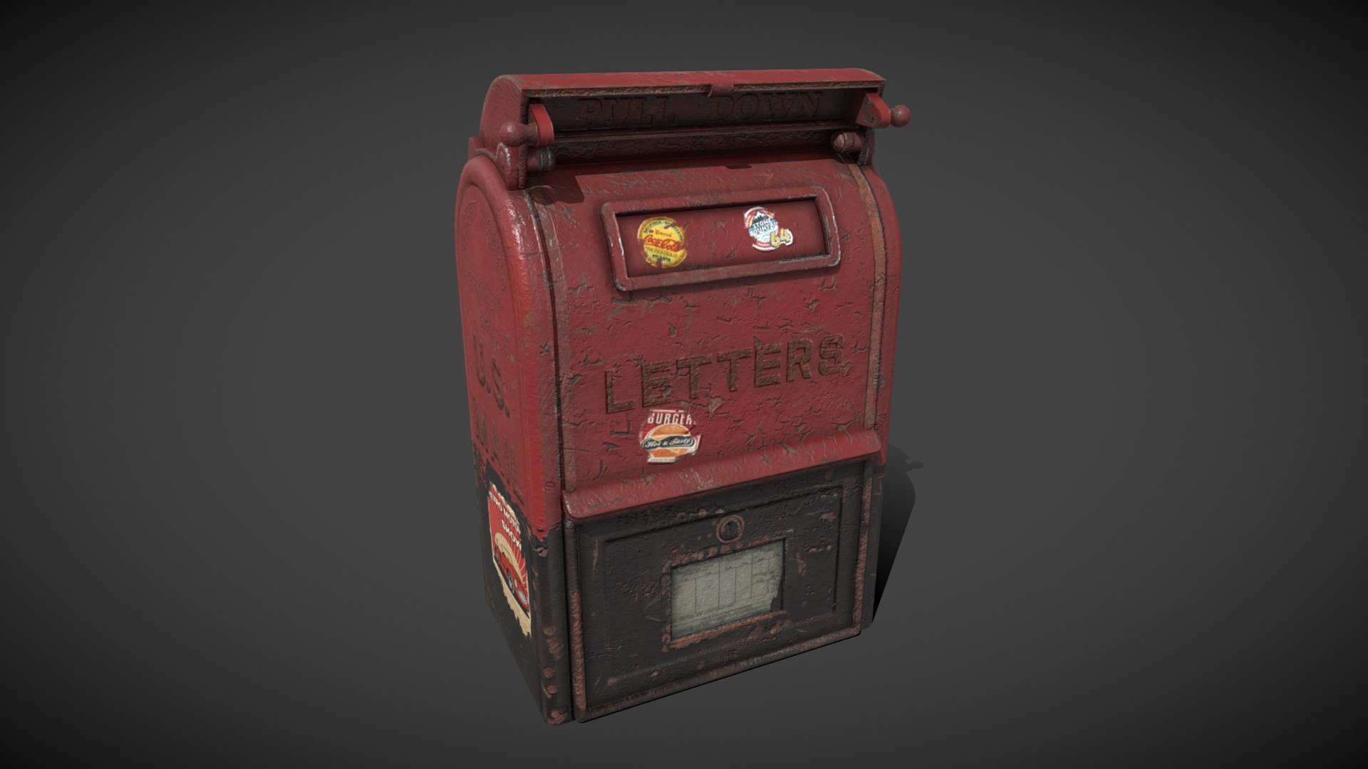 old rusty us mailbox - Download Free 3D model by Jonny_Pyatochka ...