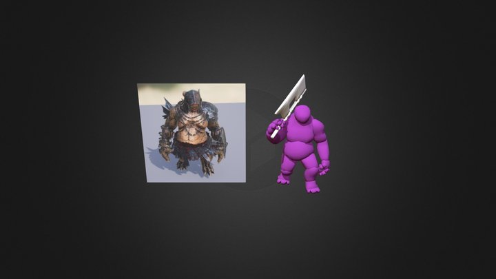 Orc Minion - Attack 3D Model