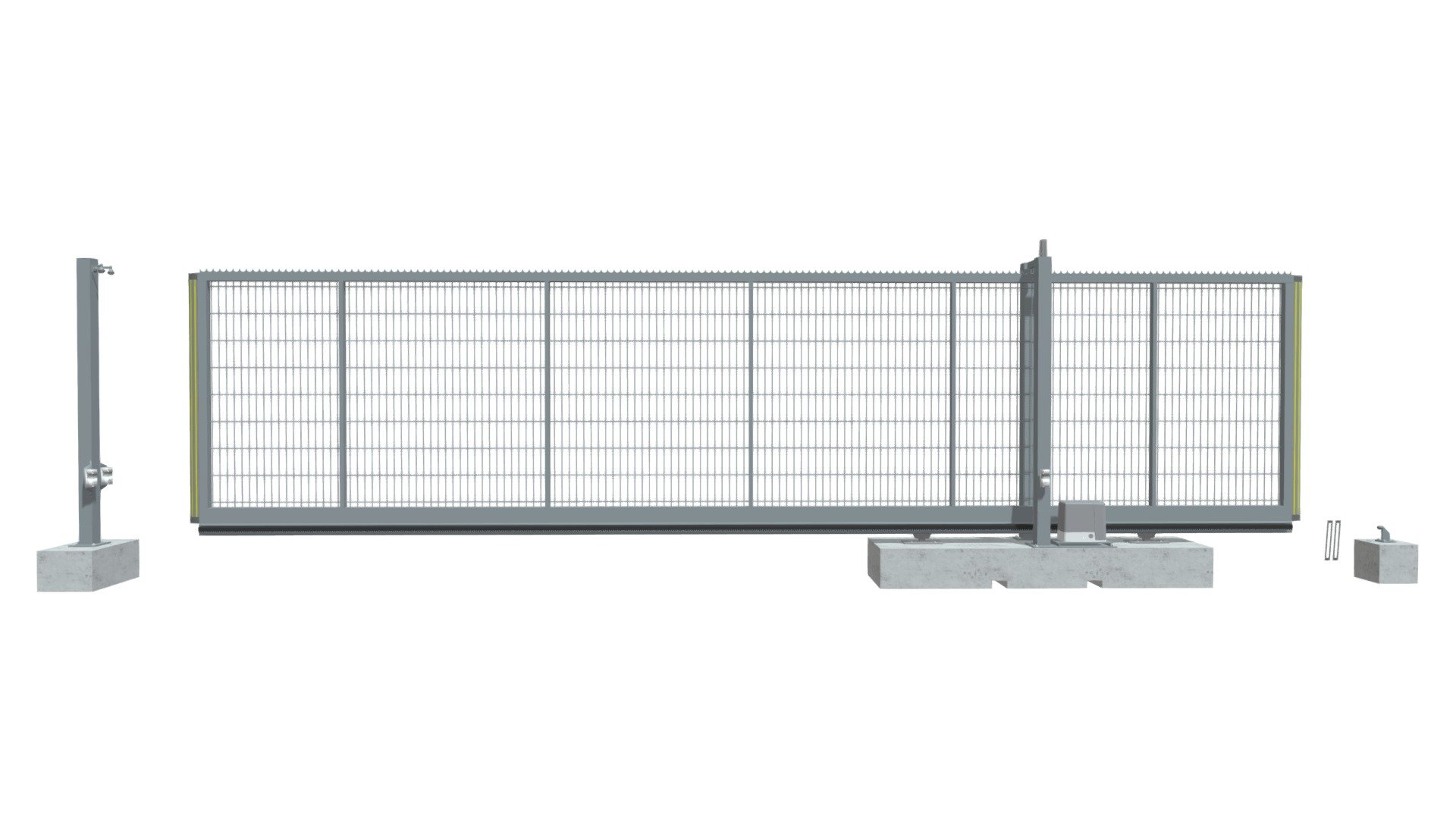 Portail de Chantier FLEXI-GATE Motorisé — Sketchfab embed 3D viewer