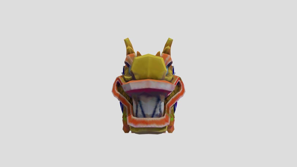 animal company - cardboard dragon head