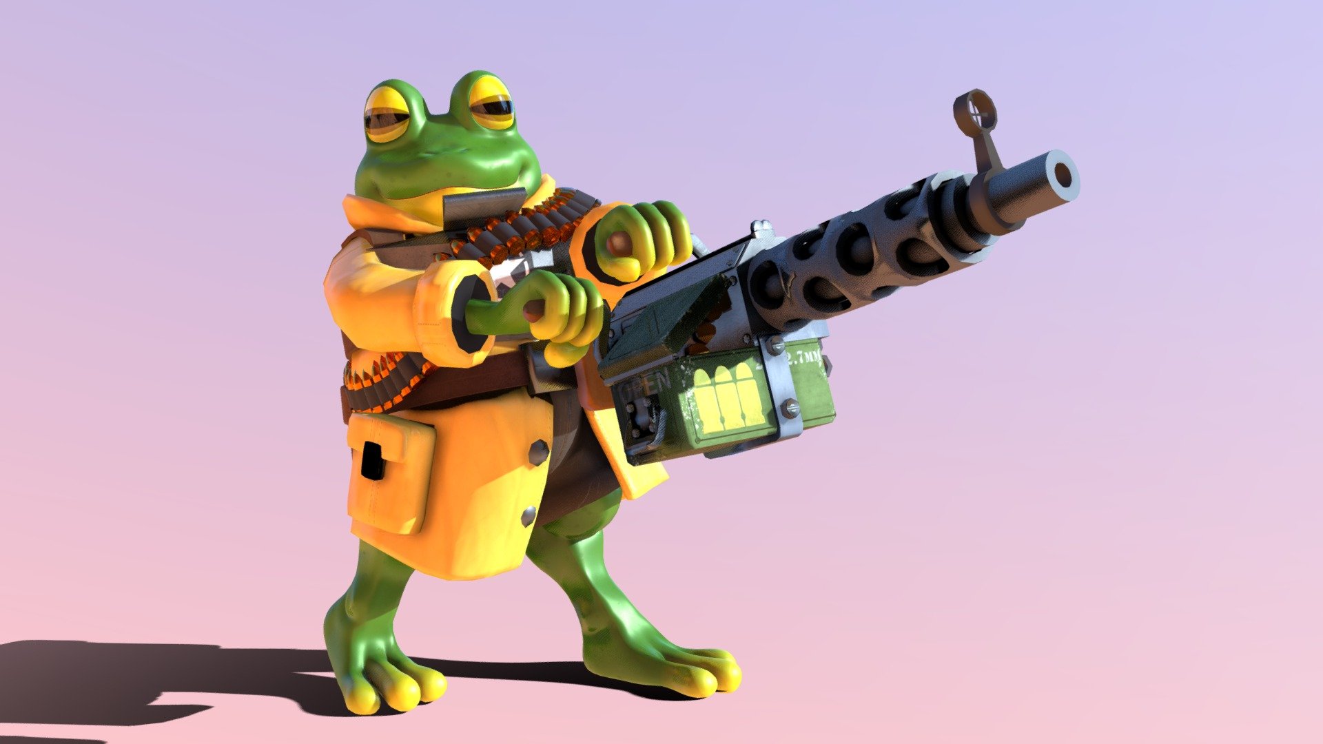 Frog Gunner Gort! 3D model by GreaterKiba [f827f93] Sketchfab