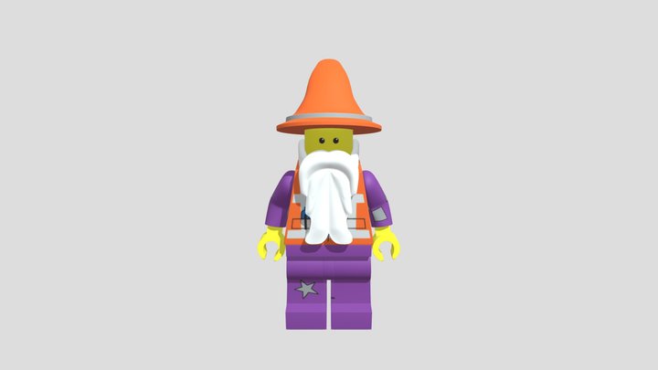 Lego Minifig - High Viz Wizard 3D Model