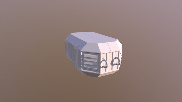 Sci Fi Box Highpoly 3D Model