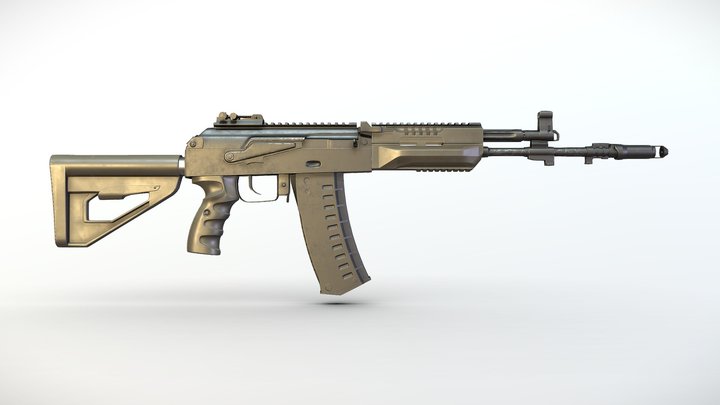 5.45 Modern Assault Rifle 3D Model