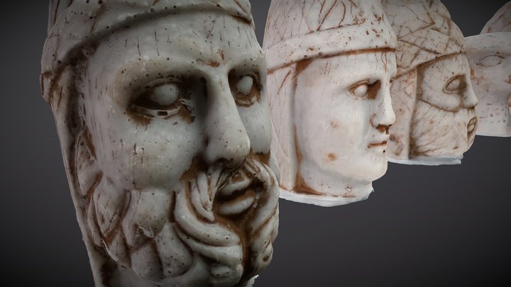 Nemrut statues 3D Model
